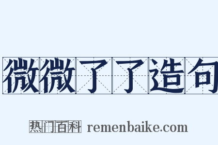 微微了了造句是什么意思的图片